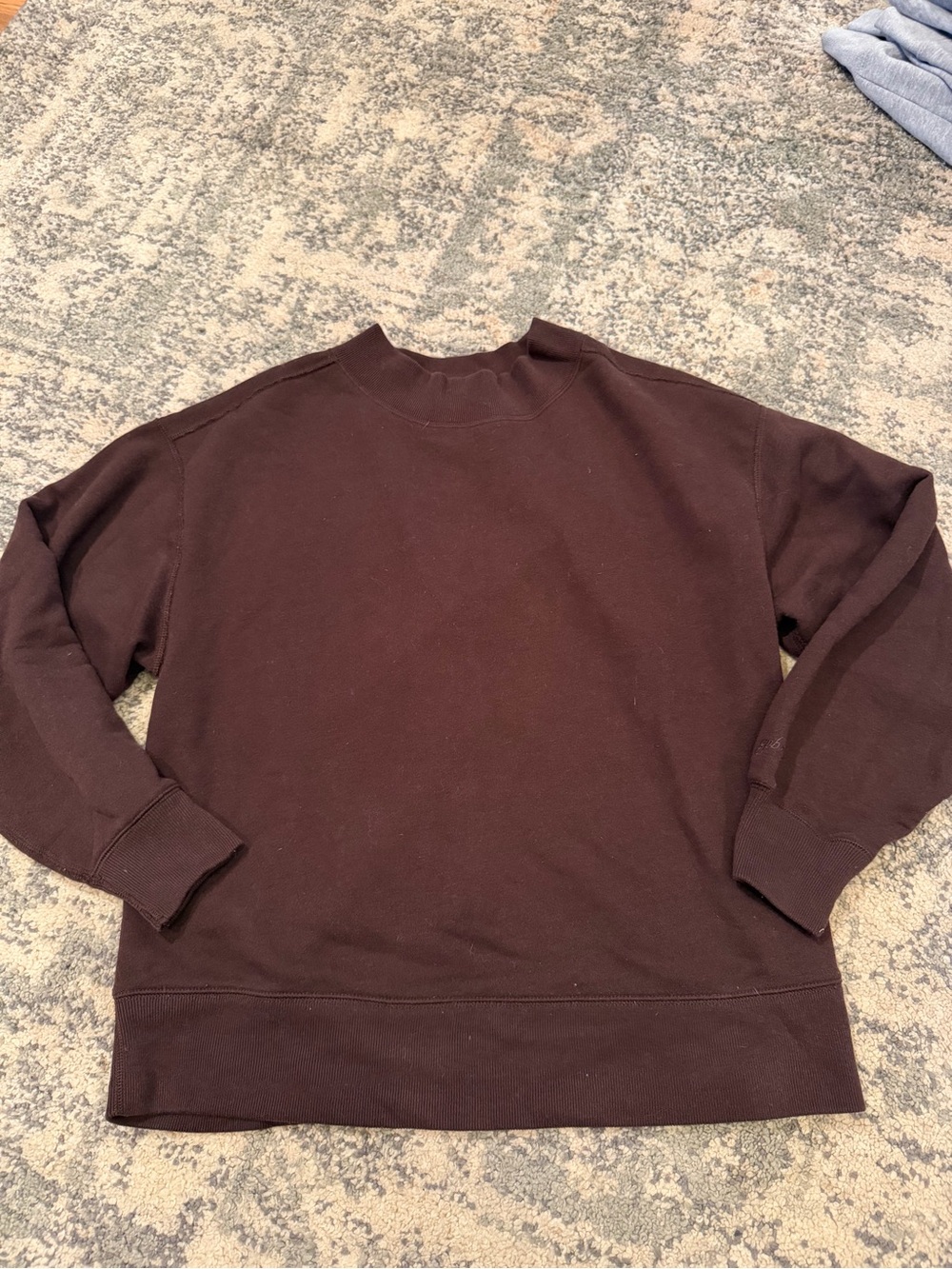 Abercrombie & Fitch Dark Brown Relaxed Crew Sweatshirt - Picture 2 of 3